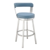 Picture of BRYANT BLUE LEATHER & STEEL COUNTER STOOL