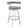 Picture of MAGNOLIA GREY LEATHER & STEEL COUNTER STOOL