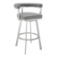 Picture of MAGNOLIA GREY LEATHER & STEEL COUNTER STOOL