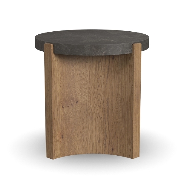 Picture of ECLIPSE ROUND END TABLE BLUE STONE