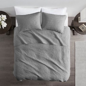 Picture of GREY KEATON 3 PC QUEEN QUILT SET