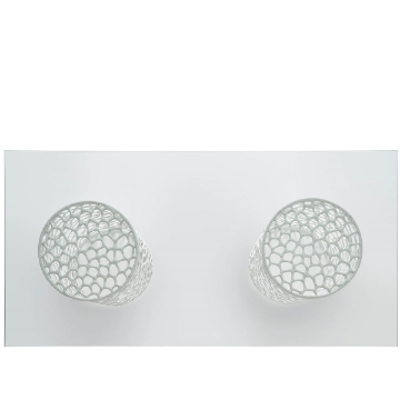 Picture of OASIS WH CORAL GLASS DINE TBLE