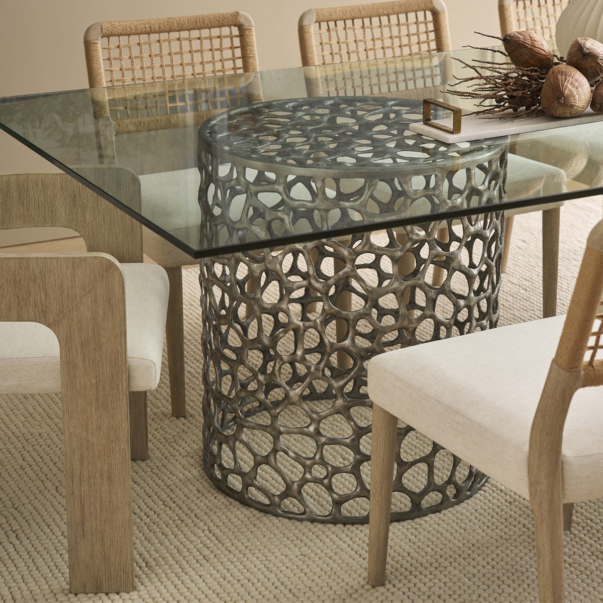 Picture of OASIS NKL CORAL GLASS TABLE