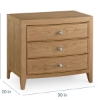 Picture of NEWBURY NAT 3DRW NIGHTSTAND