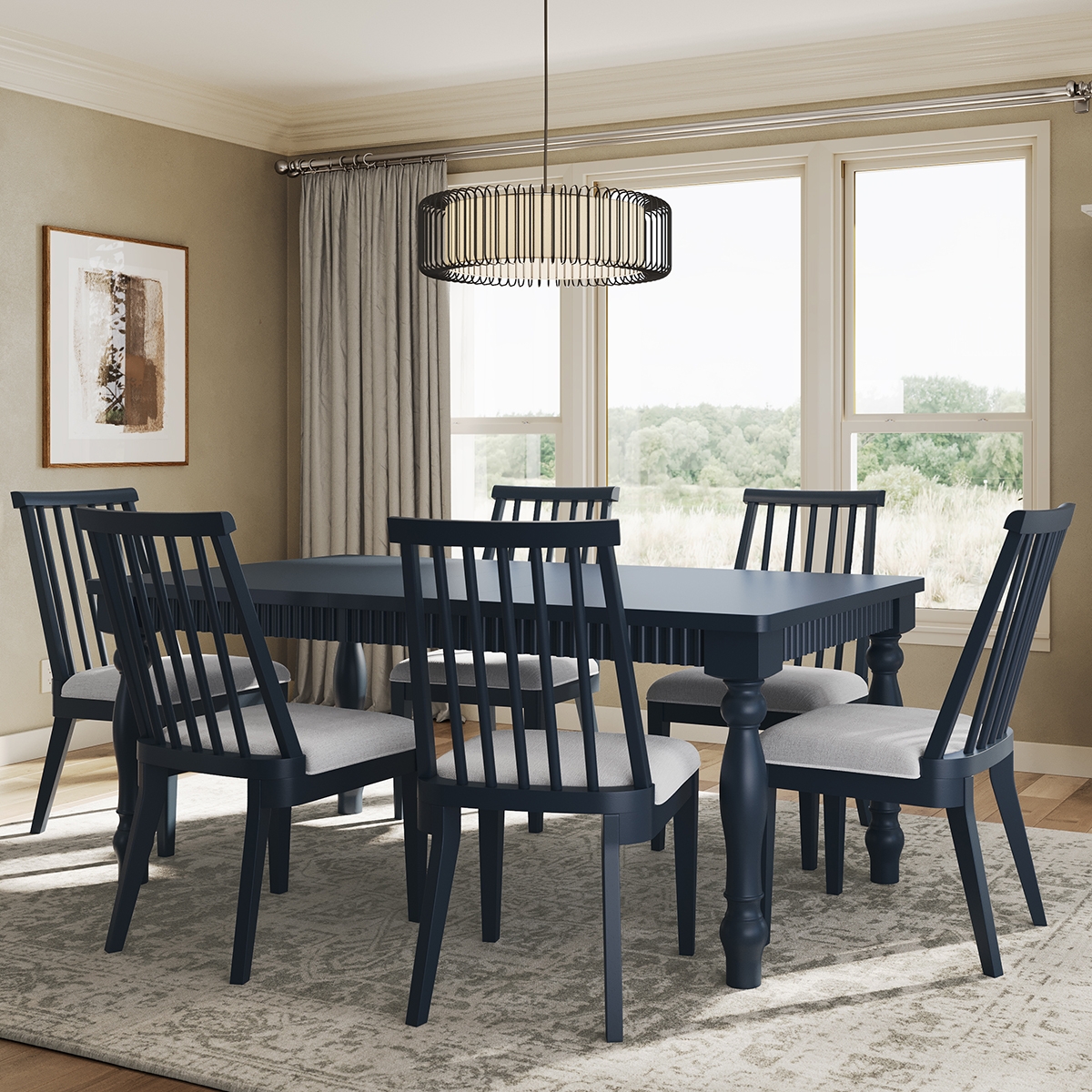Picture of WESTPORT 7 PIECE 72" DINING SET