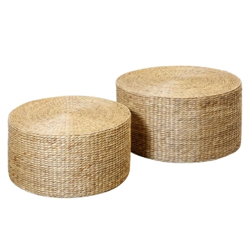 Picture of SET/2 ROUND WOVEN COFFEE TABLES