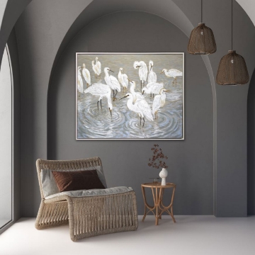 Picture of HERON & EGRETS MISTY DUNES ART