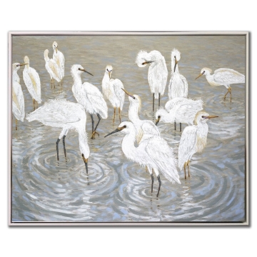 Picture of HERON & EGRETS MISTY DUNES ART