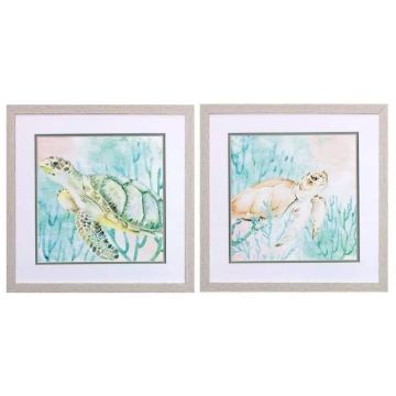 Picture of S/2 TROPICAL SEA TURTLE ART