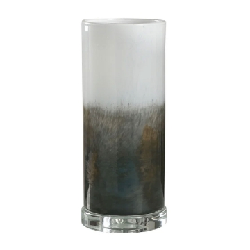 Picture of BRONZE/WHITE ART GLASS UPLIGHT
