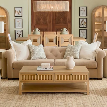 Picture of NEWBURY RIBBED DRAWER COCKTAIL TABLE