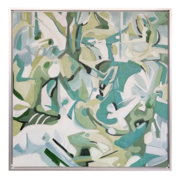 Picture of OLIVE RECIPE TEAL/GREEN ABSTRACT
