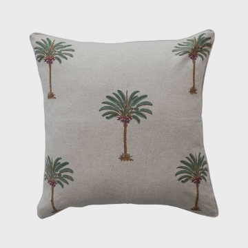 Picture of 24" PALM LINEN BLOCK PILLOW