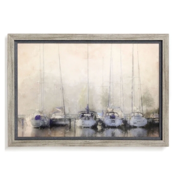 Picture of SAILBOATS IN FOG FRAMED ART