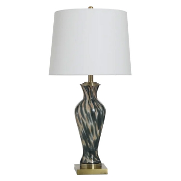 Picture of IGNY BLUE/GOLD GLASS TABLE LAMP