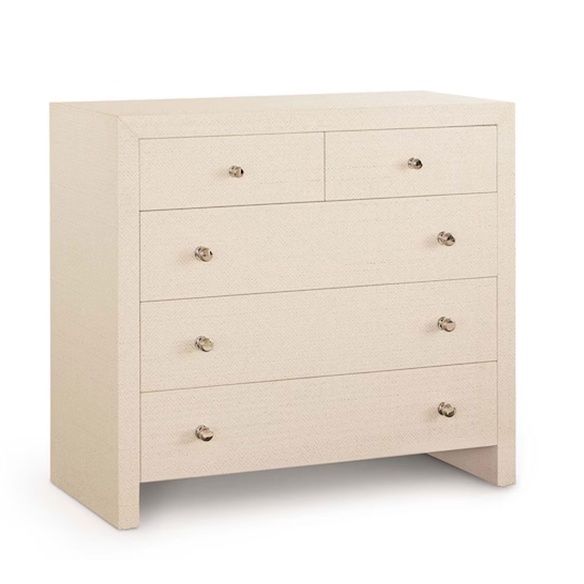 Picture of NEWBURY WHT RAFFIA 5DRW CHEST