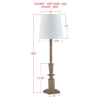 Picture of JOEY BUFFET DISTRESSED WOOD BUFFET LAMP