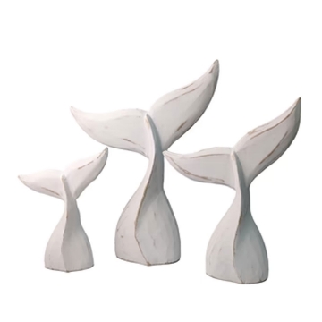 Picture of S/3 DISTRESSED WHITE WHALE TAILS