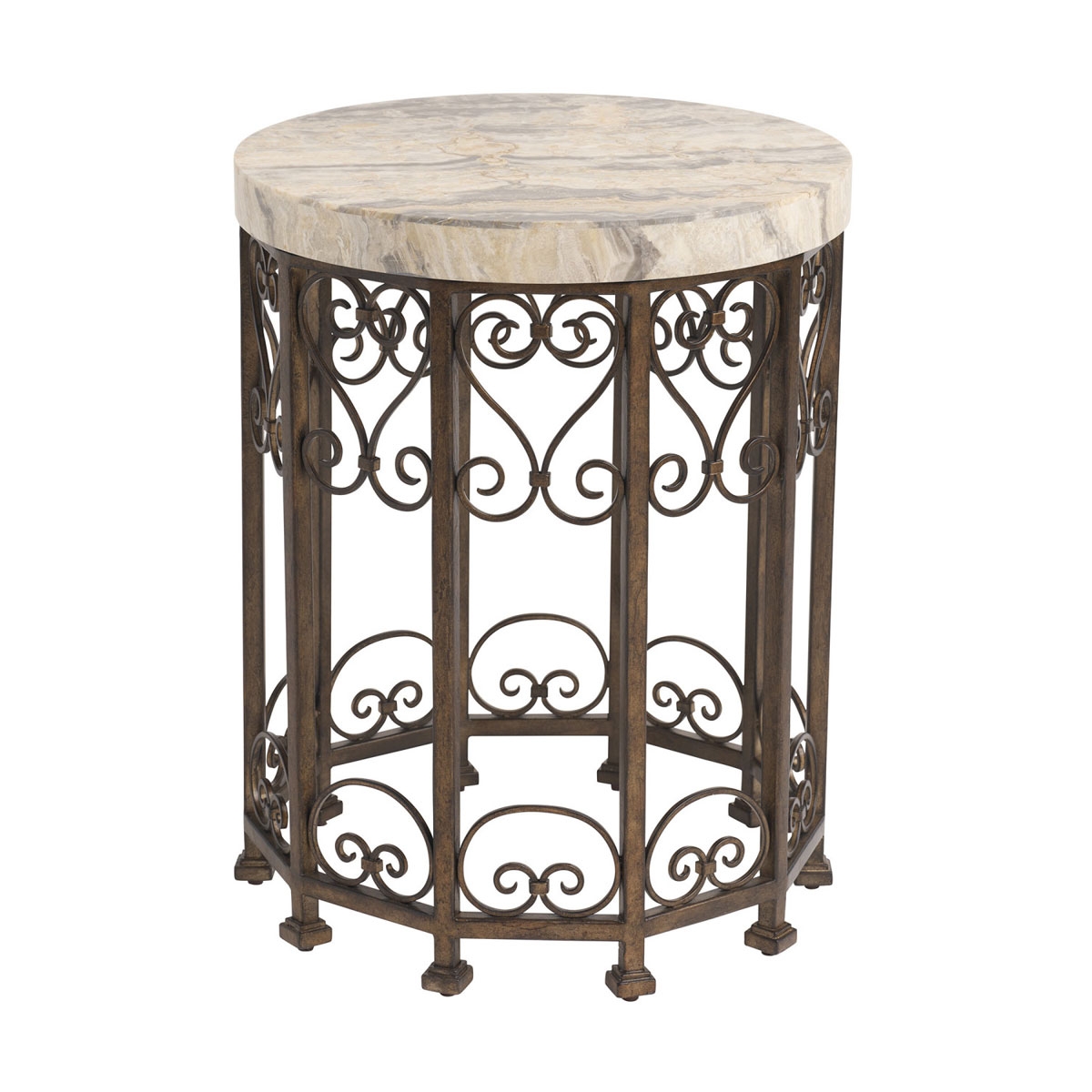 Picture of LOWERY ROUND METAL ACCENT TABLE