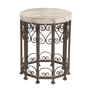 Picture of LOWERY ROUND METAL ACCENT TABLE