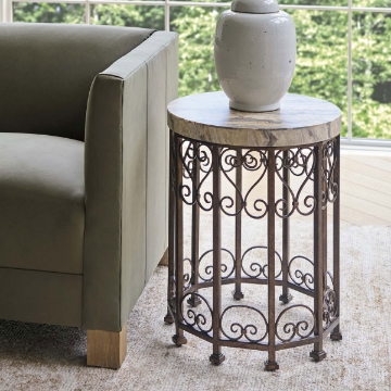 Picture of LOWERY ROUND METAL ACCENT TABLE