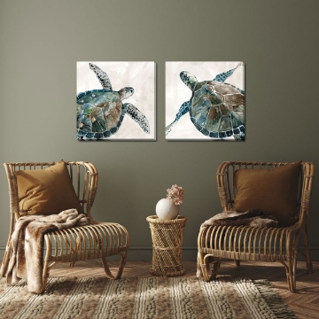 Picture of SEA TURTLE CANVAS 18X18