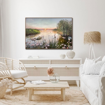 Picture of SUNSET MARSHLAND FRAMED ART