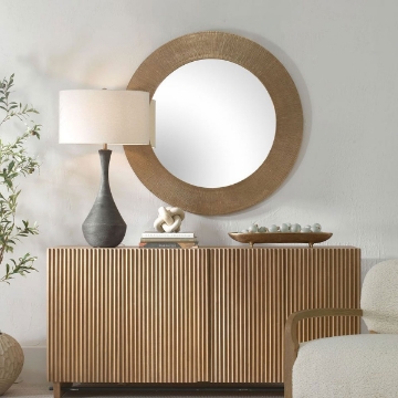 Picture of TANO 41" RND ANTQ GOLD MIRROR