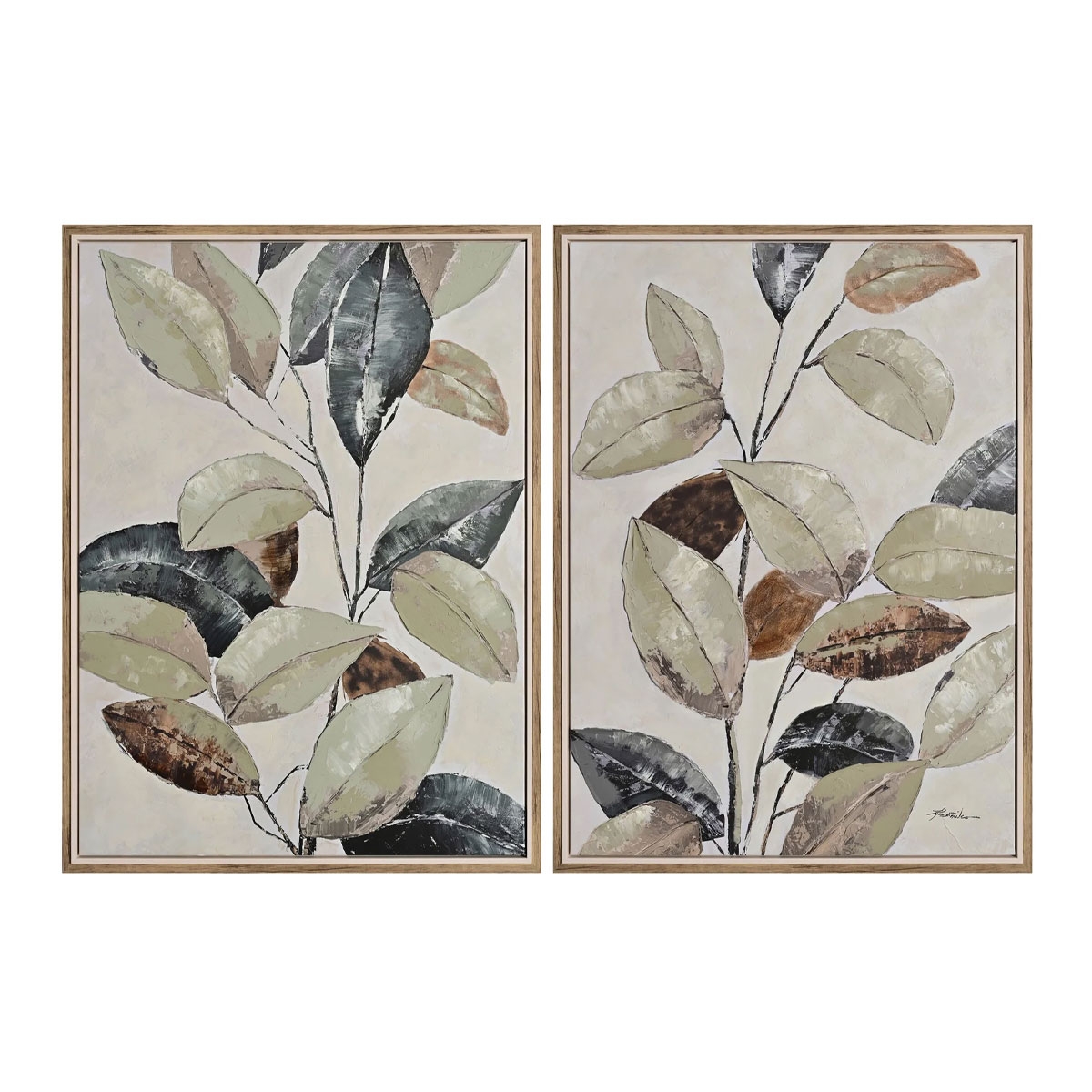 Picture of TAUPE LEAVES 2/S ART