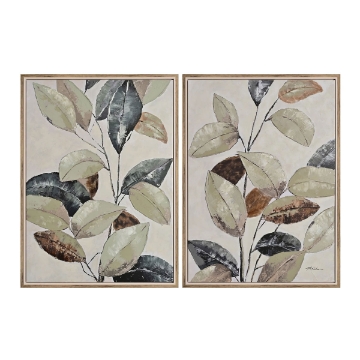 Picture of TAUPE LEAVES 2/S ART