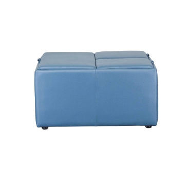 Picture of MINGLE SQ MED OTT W/WOOD TOP