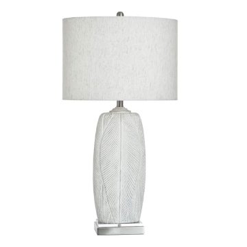Picture of MALI SILVER LEAVE CARVED T-LAMP
