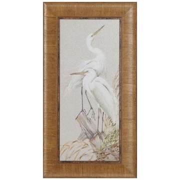 Picture of DBL WHITE EGRET ISLAND FRM ART