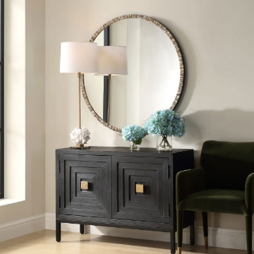 Picture of ODEON SHELL INLAY RND MIRROR