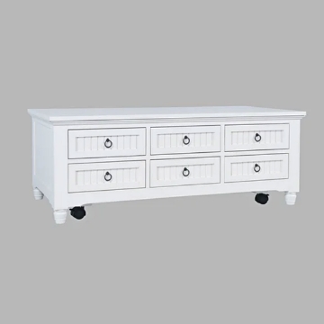 Picture of WESTPORT WHITE CASTERED LIFT COFFEE TABLE