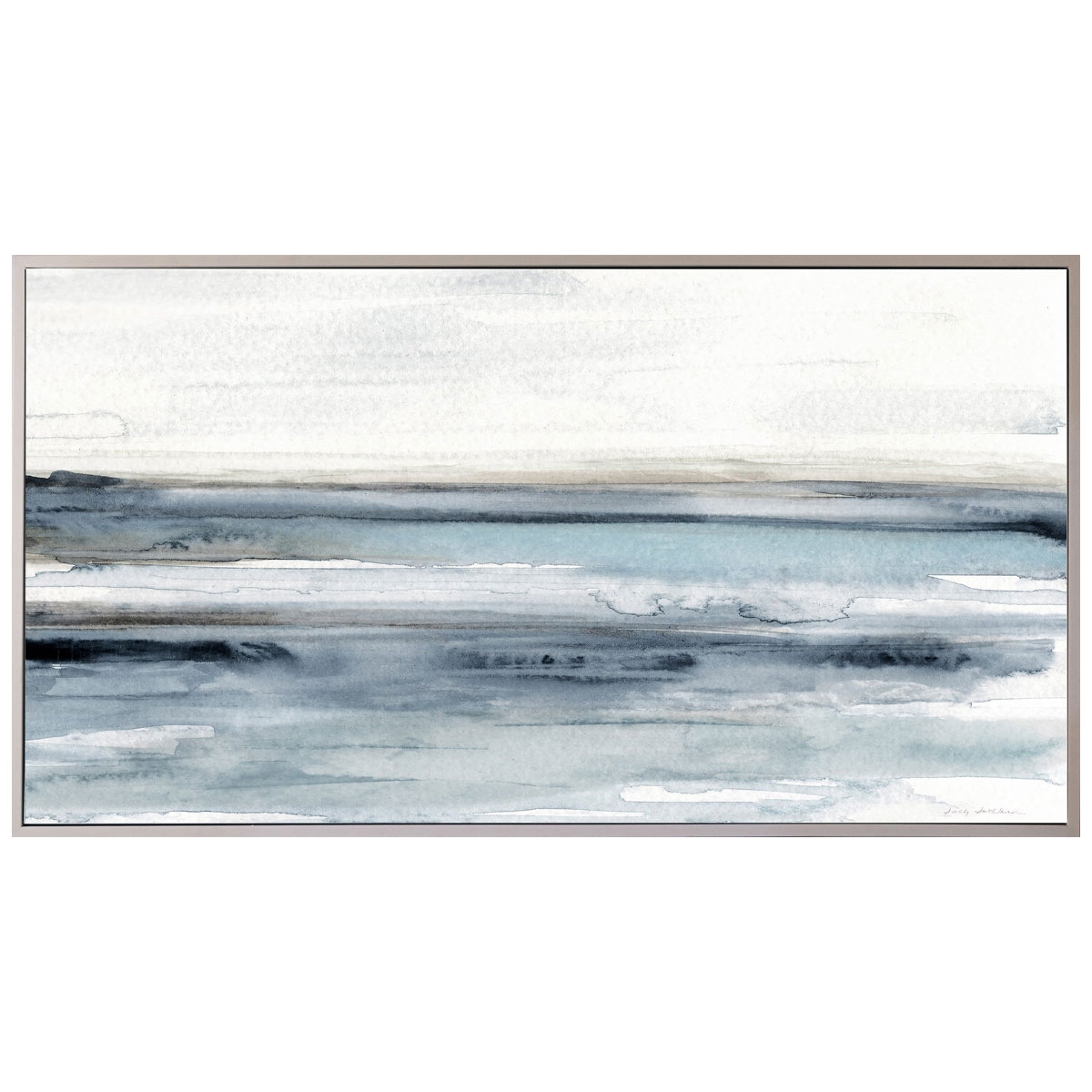Picture of BLUE ABSTRACT CSTL FRAMED ART