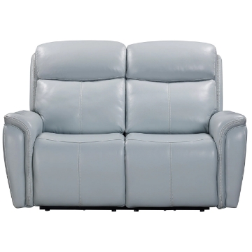 Picture of CASCADE LTHR MIST GRY PHR LOVESEAT