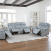 Picture of CASCADE LTHR MIST GRY PHR LOVESEAT
