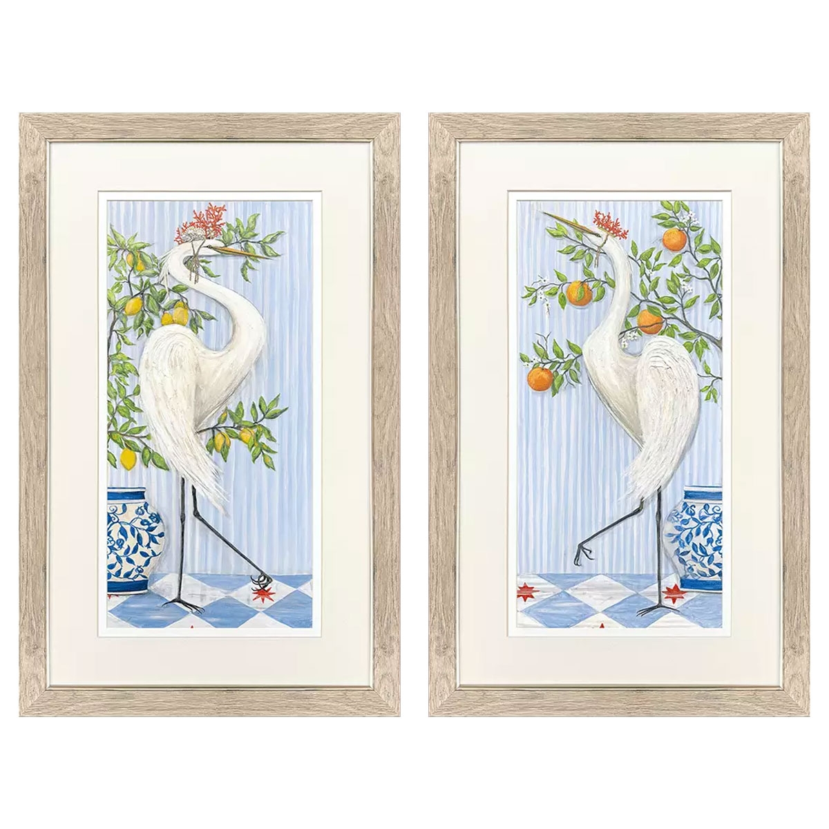 Picture of CSTL CROWN WHT EGRET S/2 ART