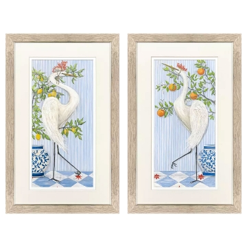 Picture of CSTL CROWN WHT EGRET S/2 ART