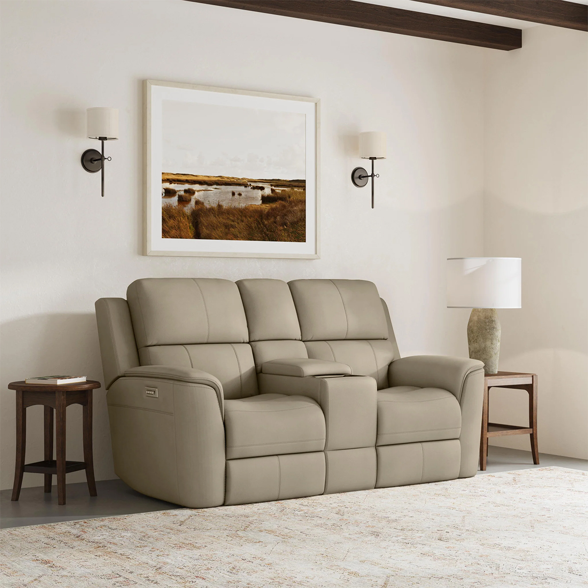 Henry Beige Loveseat