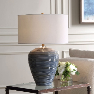 Picture of MOHER BLUE RIBBED GLAZE TL