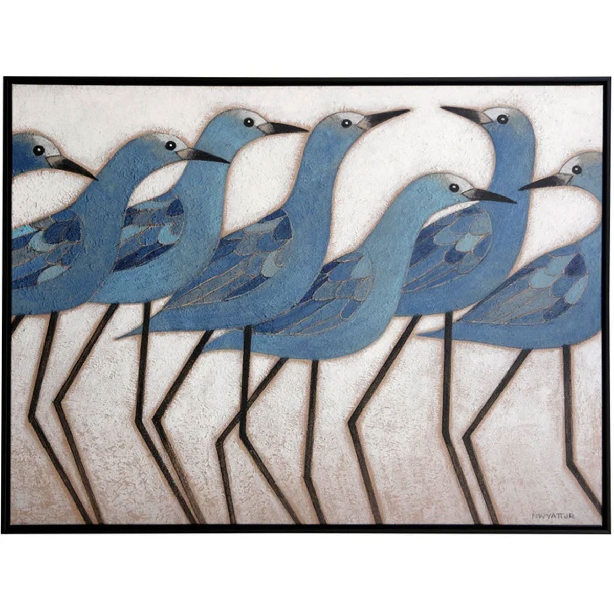 Picture of BLUE BIRD WALK CANVAS ART