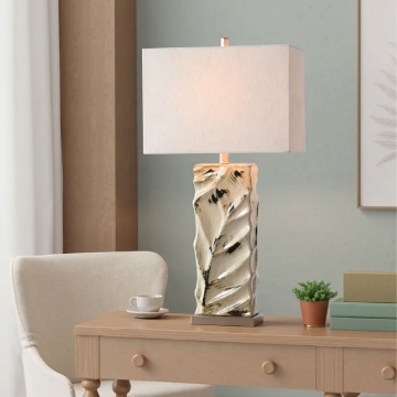 Picture of BALI CREAM LEAF CUTOUT LAMP