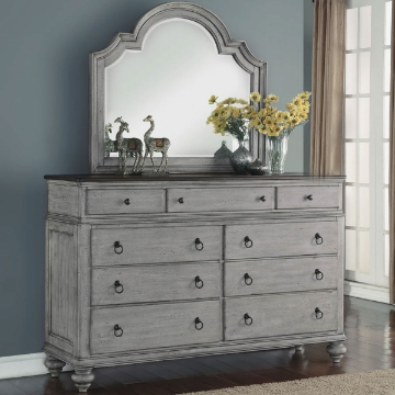 Picture of Plymouth 9 Drawer Double Dresser