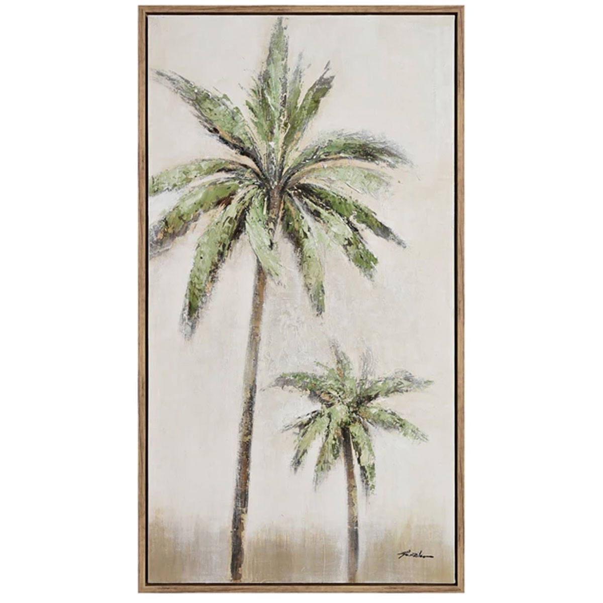 Picture of GOLDEN PALMS I FRM CANVAS ART