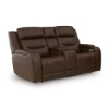 Picture of KNIGHTINGTON LOVESEAT W/ AUDIO & CONSOLE IN BROWN