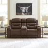 Picture of KNIGHTINGTON LOVESEAT W/ AUDIO & CONSOLE IN BROWN