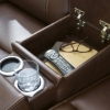 Picture of KNIGHTINGTON LOVESEAT W/ AUDIO & CONSOLE IN BROWN