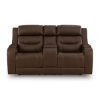 Picture of KNIGHTINGTON LOVESEAT W/ AUDIO & CONSOLE IN BROWN